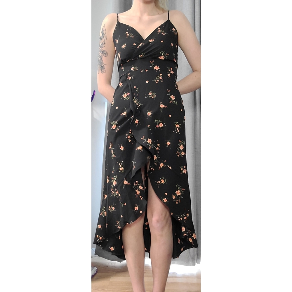 Floral high low dress